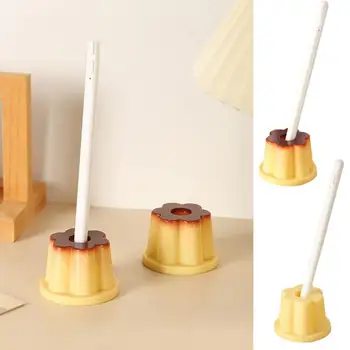 1db Aranyos puding tolltartó Mini hordozható műanyag sárga zselé alakú asztali ceruzatartó Szervező tároló állvány dísz ajándékok