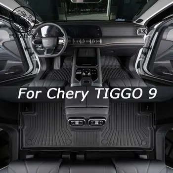 TPE autós padlószőnyegek Chery Tiggo számára 9 2023 2024 2025 5üléses 7 üléses szennyeződésálló lábszőnyeg padlóburkolat Autó belső kiegészítők