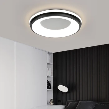 Szabályozható fekete-fehér Modern LED mennyezeti lámpa nappalihoz, hálószoba, konyha, kávézó, iroda- és lakásvilágítás