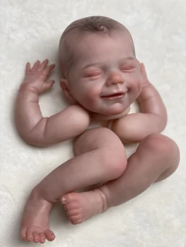 Testreszabható 18 hüvelykes April Smile Bebe baba festett készletek Élethű újjászületett alkatrészek Félkész kiegészítők készletek