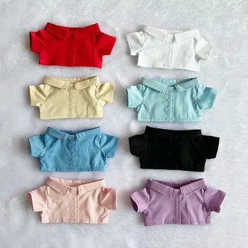 Baba ruhák 10/15/20 cm-re Idol baba ruha kiegészítők alkalmi egyszínű ing a Super Star Dolls Toys kollekcióhoz Ajándék