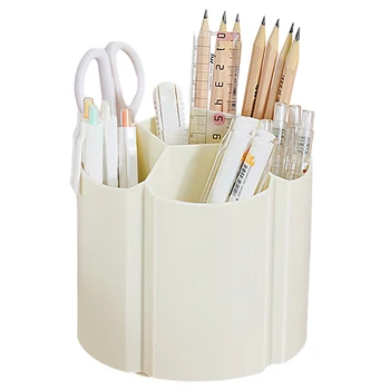 Asztali sminkkefetartóhoz hálószoba iroda 6 rekeszes forgó ceruza többfunkciós divat írószer hordozható kényelmes
