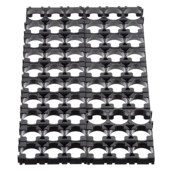 MAYITR 20db 3x Cell 18650 akkumulátor távtartó Fekete műanyag akkumulátorok Sugárzó héj műanyag hőtartó konzol 6X2X0.8cm