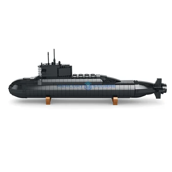 094-es típusú stratégiai nukleáris tengeralattjáró MOC 800 Modern katonai csúcstechnológiás közlekedési modell építőelemek kockák játék ajándék gyerekeknek
