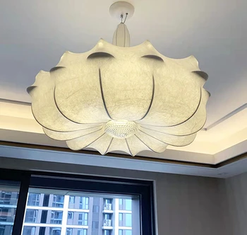 60cm Selyem nappali Csillár olasz kreatív skandináv egyszerű tervező lámpa Villa teaszoba Dekoratív lámpa