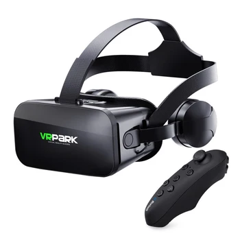 AT41 VRPARK J20 3D VR szemüveg virtuális valóság szemüveg 4.7- 6.7 okostelefonhoz iPhone Android játékok sztereó fejhallgató vezérléssel