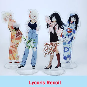 Anime Lycoris Recoil Chisato Nishikigi Takina Inoue Cosplay akril állvány figura modell játék rajzfilm asztali dekoráció ajándék