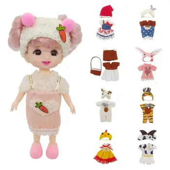 Divat baba ruhák DIY lányok játékok alkalmi viselet 6 stílus baba plüss szoknya csúcskategóriás öltöztető 16 ~ 17cm baba