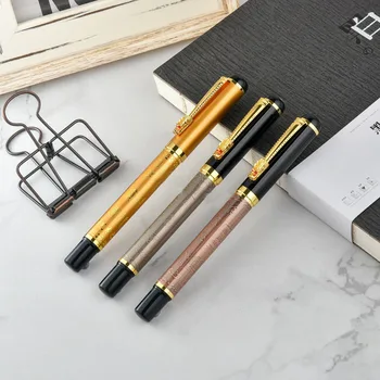 Új kínai stílusú toll, fekete aláírási toll, gyorsan száradó üzleti fém vintage toll, diákirodai kellékekKollekció ajándék