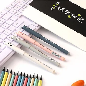 4db koreai rajzfilm törölhető mágikus törölhető semleges toll 0,35 mm-es törölhető víztoll Diák tanulási kellékek Írószerek ajándékok
