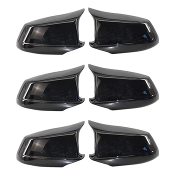 3 pár fekete tükörburkolat a BMW 5-ös sorozathoz F10/F11/F18 LCI előtti 11-13 tükörsapkák cseréje Oldalsó tükörsapkák