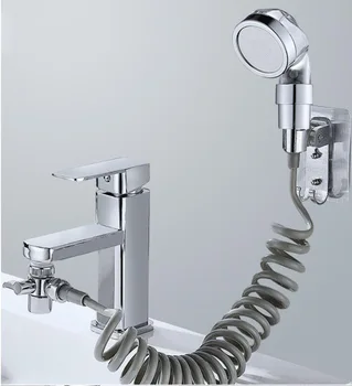 Hajmosás Zuhanyfej Permetező tömlő készlet készlet készlet Fürdőszobai rendszer csaptelep Külső kézi medence Csaptelep Víztakarékos rugalmas csap a1