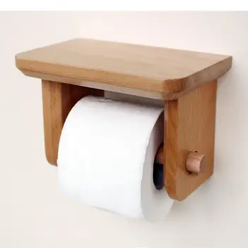 tömörfa papírtekercs tartó Falra szerelhető papírszövettartó Szalvétatartók Fürdőszoba polcok Papírtekercs tartó WC-papír tartók