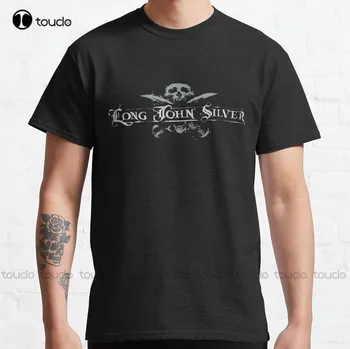 Long John Silver Classic póló Black Sails edzőingek férfiaknak Női ingek Digitális nyomtatás Lélegző pamut Hip Hop póló