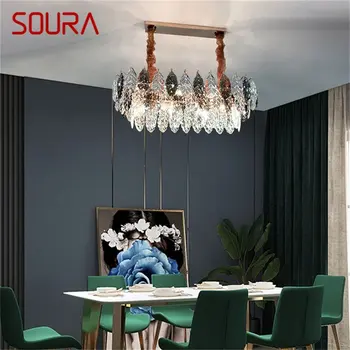 SOURA függőlámpa Postmodern luxus kristálylámpák LED lámpatest dekoratív otthoni étkezőbe