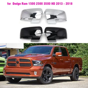 Visszapillantó tükörfedél sapka króm / fekete Csere Dodge Ram 1500 2500 3500 HD 2013-2018 Módosított stílus Stylinig