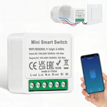 Tuya Mini Zigbee Smart Switch DIY 16A 2way Home távirányító időzítő automatizálási megszakító támogatás Alexa Google Home Smart Life