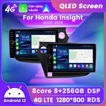 8-Core Android12 autórádió GPS All-in-one a Honda Insight 2009-2014 Video multimédia lejátszó Carplay Auto AI Voice 360 panoráma