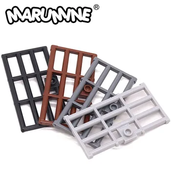 MARUMINE 10DB tégla alkatrészek 1x4x6 kerítés kapu levél klasszikusok építőelem ajtó és ablak 60621 MOC építési barkács kiegészítők