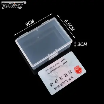 1Pc Mini Box téglalap műanyag kártya tároló doboz praktikus átlátszó szerszámosláda gyöngy ékszer tok kijelző szervező konténer