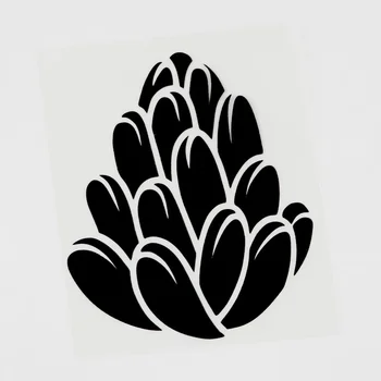 Vicces zamatos növény vinil autó ablak matrica matrica fekete/ezüst borító karcolások 11.6CM×13.7CM