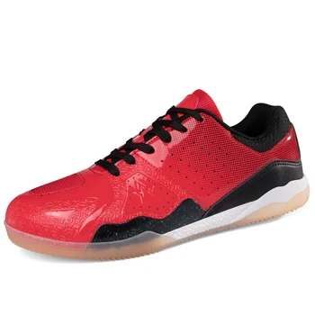 Kiváló minőségű tollaslabda cipő férfiaknak Professzionális kültéri csúszásmentes férfi teniszcipők Divat Piros kényelmes röplabda tornacipők Férfiak