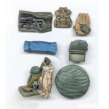 1/35 ősi tárolókészlet készlethez Gyanta figura Modell készletek Miniatűr katona Összeszerelve Festetlen