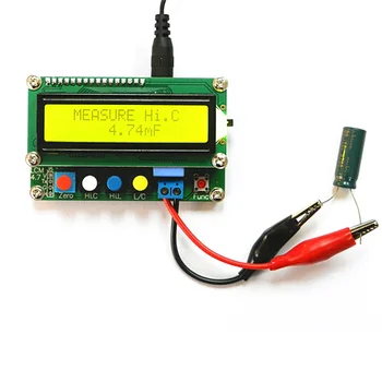 Digitális kondenzátor mérő induktivitás kapacitás L / C mérő LCD kapacitásmérő tesztelő Mini USB interfész USB-kábellel
