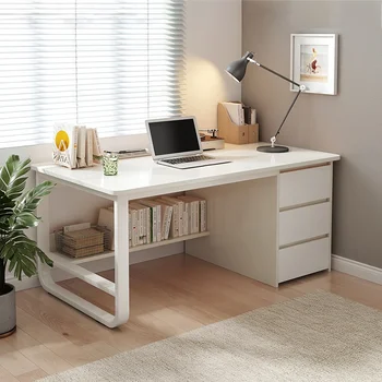 Asztali számítógép asztal, otthoni íróasztal, egyszerű, modern diák tanulmányi asztal