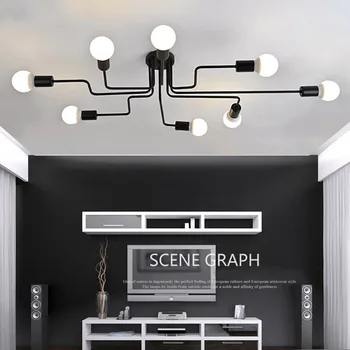 Modern LED függőlámpa minimalista vas többfejű lámpa hálószobához Nappali tanulmány Kávézó Bár beltéri dekorációs lámpatest