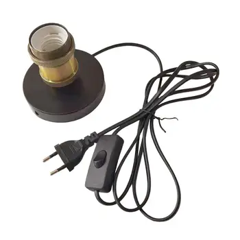 Fényfoglalat Nappali fém lámpa alap E27 csavaros izzótartó alap Izzóalap LED otthoni hálótermi éjjeli lámpákhoz