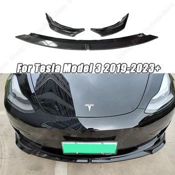 Tesla Model 3 2019-2023+ esetén Autó első hátsó lökhárító Ajak álla diffúzor Testkészlet Spoiler terelő Külső kiegészítők Tuning ABS