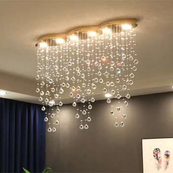 Modern design Kristálycsillár Lakberendezési fény étkezőhöz Led függő lámpa Luxus beltéri világítás Kreatív Cristal Ball