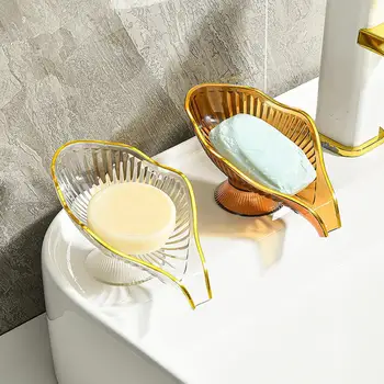 Szappanos edények Tálca sűrített átlátszó 45 fokos ferde vízelvezető tároló szappan önürítő szappantartó Fürdőszobai kiegészítők