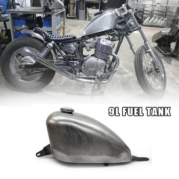 9 L benzin gáz üzemanyagtartály sapkával retro módosított kézzel készített motorkerékpár olaj üzemanyag benzin gázdoboz HONDA CA250-hez
