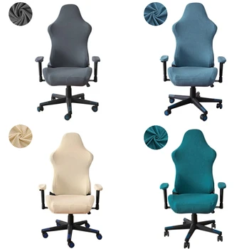 egyszínű puha gamer székhuzat rugalmassága Polar Fleece fotel Slipcover Forgó lift Számítógép Üléshuzatok Stretch