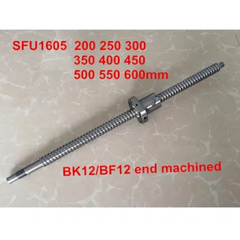 SFU1605 200mm 250mm 300mm 350mm 400mm 450mm 500mm 550mm 600mm golyósorsó C7 végmegmunkált CNC alkatrészekkel RM1204