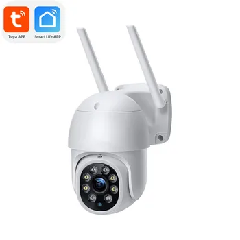 3MP 1296P Tuya APP színes mozgásérzékelés WIFI PTZ IP kupola kamera AI humanoid otthoni biztonság CCTV kaputelefon bébiőr