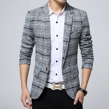 Férfi alkalmi öltönykabát Koreai változat Slim Suit Dropshipping Hot Sale Top Coat Business hosszú ujjú Button Cotton Blazers