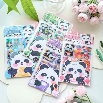 4 db/csomag Panda PET matt matrica Állat dekorációs matricák Scrapbooking bot címke Napló Írószer Album matricák