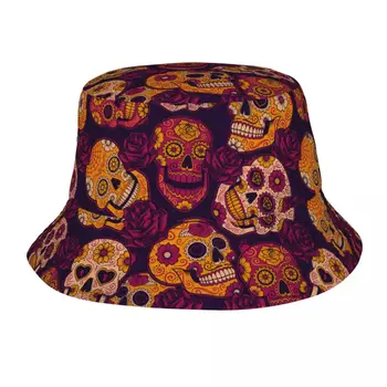 Halász kalap Uniszex Bob sapka Mexikói cukorkoponyák Hip Hop Gorros Panama Szélálló kültéri vödör kalap