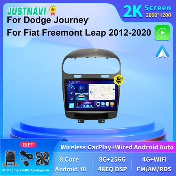 JUSTNAVI 2KScreen Android autó multimédia rádió GPS fejegység Dodge Journey For Fiat Freemont Leap 2012 2013 2014 2015-2020