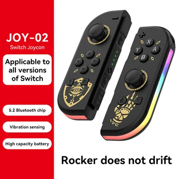 JOY-02 vezeték nélküli játékvezérlő NS RGB LED L / R joypad a Switch Lite Oled joystickhoz kettős rezgésű ébresztésvezérlővel