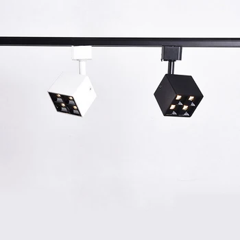 Modern led sínlámpák 220v 8W CREE COB sínlámpa alumínium LED spotlámpa a sínen beltéri pályavilágításhoz fehér / fekete test