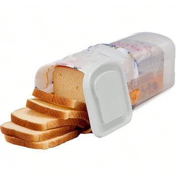 Téglalap alakú kenyér doboz áttetsző tortatartó csomagolódoboz tároló doboz száraz friss élelmiszerekhez Kenyér torta tartó
