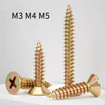 M3/M3.5/M4/M5 Nagy szilárdságú fali köröm Gipszkarton Száraz falú körömszín cink önmetsző kereszt lapos fejű facsavar 10mm-60mm
