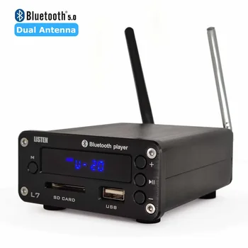L7 HiFi Bluetooth 5.0 vevő DAC sztereó audio előfok USB zenelejátszó FM rádió fejhallgató-erősítő U-Disk SD merevlemez támogatás