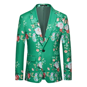 Virágmintás High-End Blazer Hombre alkalmi kabát férfiaknak Slim Fit Őszi minőség Puha Kényelmes Túlméretezett M-6XL Terno Masculino