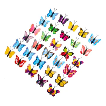 30Pcs színes pillangók hüvelykujj tapadó faliújság hüvelykujj tapaszok hüvelykujj taposók fényképekhez fal