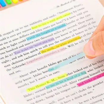 300db Oldaljelölő Olvasási segédeszköz Tanulói fluoreszkáló cetlik Olvasás kiemelése Matrica matricák Tárgymutató lapok Zászlók